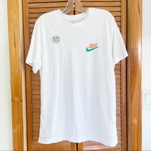 NEW Nike 305 Miami Small Logo White Tee T-Shirt